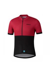 SHIMANO - Koszulka rowerowa męska Shimano Element S.S Jersey z krótkim rękawem. Kolor: czarny, czerwony, wielokolorowy. Materiał: jersey. Długość rękawa: krótki rękaw. Długość: krótkie