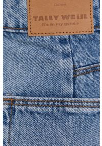 TALLY WEIJL - Tally Weijl Szorty jeansowe damskie gładkie high waist. Okazja: na co dzień. Stan: podwyższony. Kolor: niebieski. Materiał: jeans. Wzór: gładki. Styl: casual