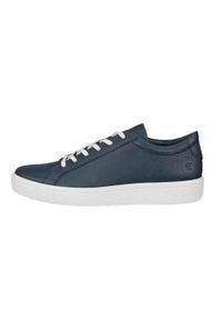 ecco - Buty do chodzenia męskie Ecco Sneaker Soft 60. Kolor: niebieski. Materiał: skóra. Szerokość cholewki: normalna. Sport: turystyka piesza