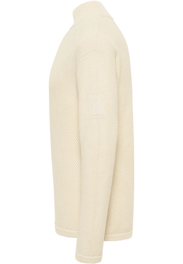 Mustang Style Elwood Light Gray 1015816 3003 MĘSKI SWETER. Okazja: na co dzień. Typ kołnierza: golf. Materiał: bawełna. Długość rękawa: długi rękaw. Długość: długie. Styl: klasyczny, casual, elegancki