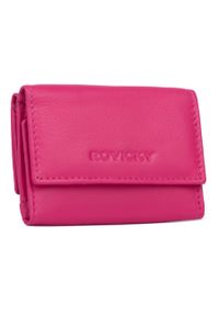 ROVICKY - Portfel damski Rovicky R-20-LFN różowy. Kolor: różowy. Materiał: skóra