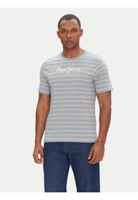 Pepe Jeans T-Shirt PM509407 Niebieski Regular Fit. Kolor: niebieski. Materiał: bawełna