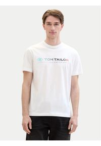 Tom Tailor T-Shirt 1041855 Biały Regular Fit. Kolor: biały. Materiał: bawełna
