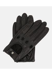Kazar - Czarne rękawiczki damskie. Kolor: czarny. Materiał: skóra, materiał. Sezon: jesień, zima. Styl: klasyczny