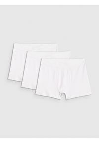 4f - 4F Bielizna bokserki (3-pack) męskie - białe M. Kolor: biały. Materiał: guma, bawełna, elastan #1
