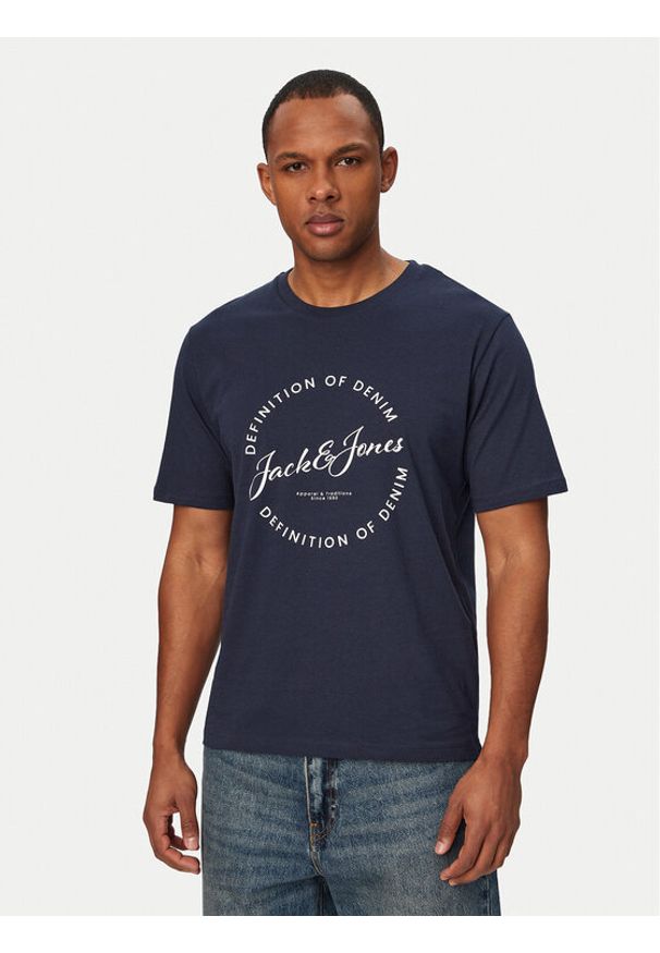 Jack & Jones T-Shirt Grayson 12288377 Niebieski Regular Fit. Kolor: niebieski. Materiał: bawełna