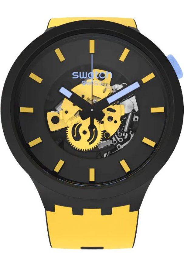 Zegarek Męski SWATCH Mustard Skies BIG BOLD SB03B109. Materiał: tworzywo sztuczne