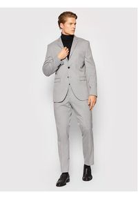 Selected Homme Marynarka Logan 16056888 Szary Slim Fit. Kolor: szary. Materiał: wiskoza, syntetyk