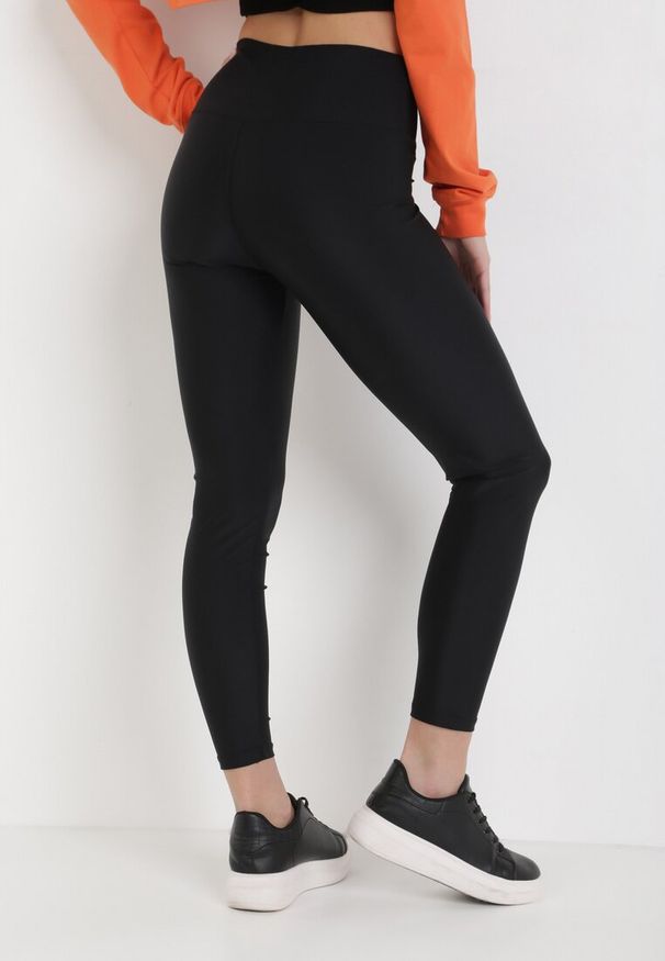 Born2be - Czarne Legginsy Clagale. Stan: podwyższony. Kolor: czarny. Materiał: dzianina. Długość: długie. Styl: klasyczny