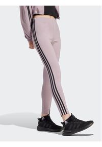 Adidas - adidas Legginsy Future Icons 3-Stripes IS3611 Fioletowy Slim Fit. Kolor: fioletowy. Materiał: bawełna #5