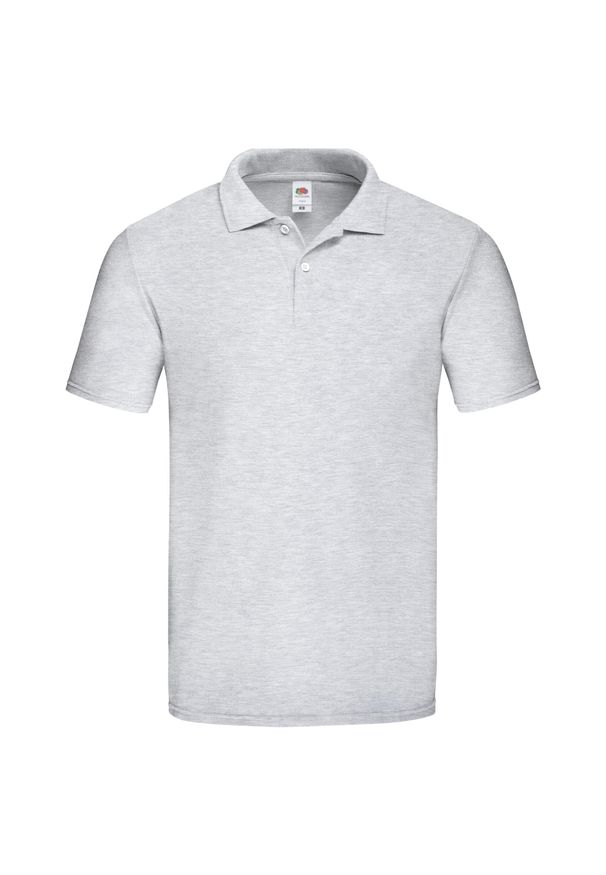 FRUIT OF THE LOOM - Koszulka Polo Dla Dorosłych Unisex Original Heather. Typ kołnierza: polo. Kolor: szary