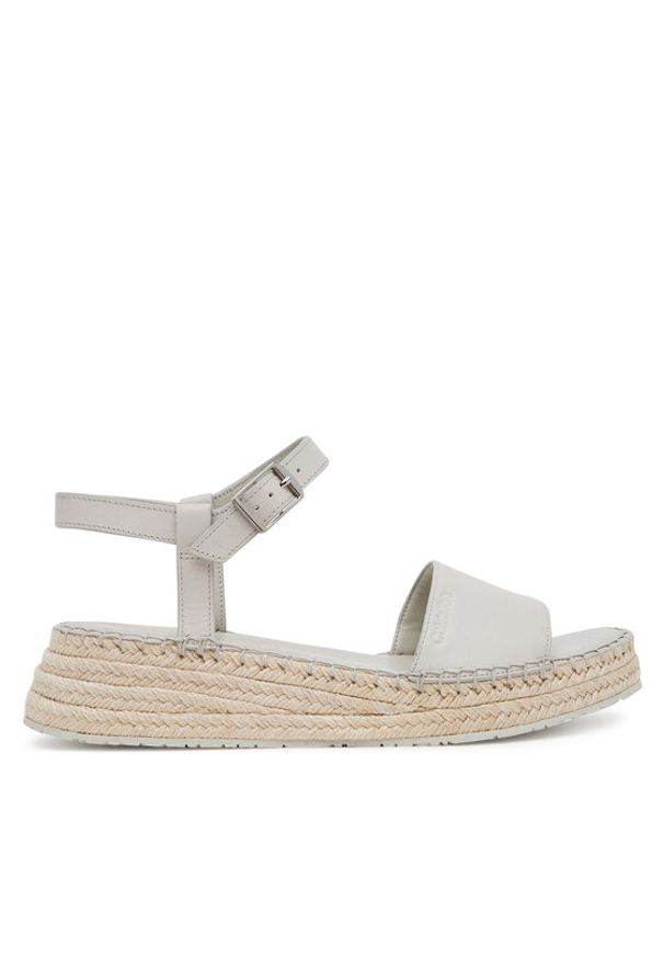 Calvin Klein Espadryle Wedge Rope Sandal Lth HW0HW02546 Biały. Kolor: biały. Materiał: skóra