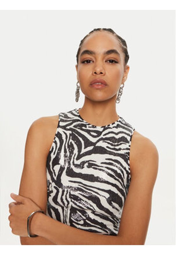 ROTATE Sukienka koktajlowa 1125812959 Czarny Slim Fit. Kolor: czarny. Materiał: syntetyk. Styl: wizytowy