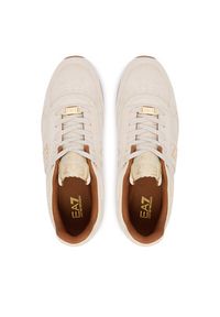 EA7 Emporio Armani Sneakersy 7X000648 AF17465 MZ567 Beżowy. Kolor: beżowy. Materiał: skóra #4