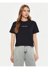 Guess Jeans T-Shirt W5RI42 K8HM0 Niebieski Regular Fit. Kolor: niebieski. Materiał: bawełna