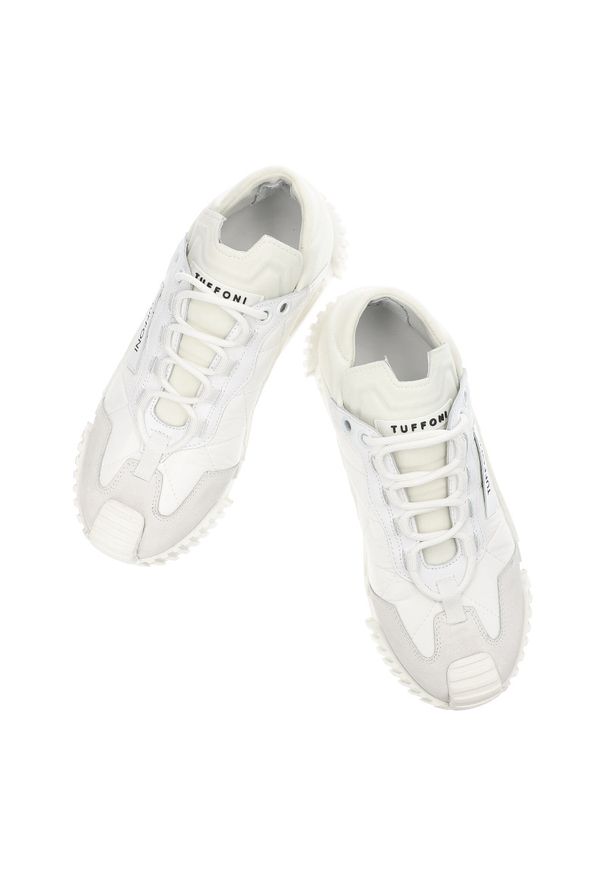 Białe Sneakersy Tuffoni Modne Obuwie Damskie. Okazja: na co dzień. Kolor: biały. Materiał: materiał. Styl: casual