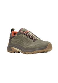 Buty trekkingowe męskie Merrell Moab Speed 2 Leather Wp. Zapięcie: sznurówki. Kolor: zielony. Materiał: syntetyk, tkanina, materiał. Szerokość cholewki: normalna