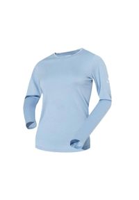 FJORK MERINO - Damski t-shirt z długim rękawem, 100% wełny merynosów - Bjork 210. Kolor: niebieski. Materiał: wełna. Długość rękawa: długi rękaw. Długość: długie. Sezon: zima. Sport: narciarstwo