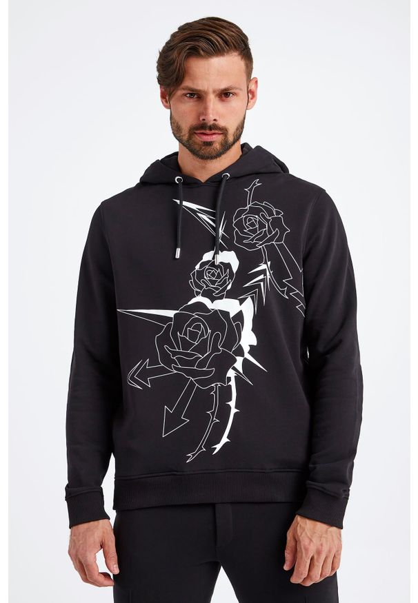 Les Hommes - BLUZA LES HOMMES. Okazja: na co dzień. Typ kołnierza: kaptur. Wzór: nadruk. Styl: casual