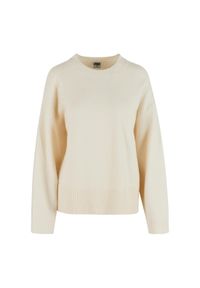 Damski sweter oversize Urban Classics soft. Kolor: biały. Materiał: polar. Sezon: zima #1