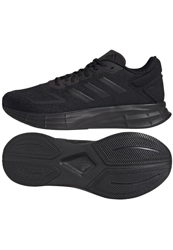 Adidas - Buty do biegania adidas Duramo 10 M GW8342 czarne. Zapięcie: sznurówki. Kolor: czarny. Materiał: syntetyk, materiał, guma. Szerokość cholewki: normalna