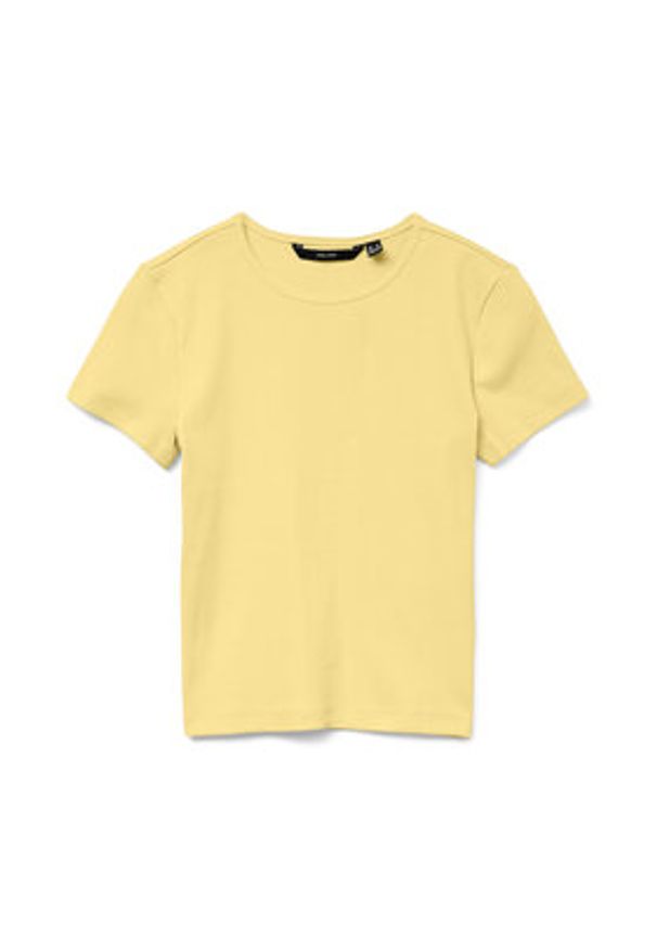 Vero Moda T-Shirt Chloe 10306894 Żółty jasny Tight Fit. Kolor: żółty. Materiał: bawełna