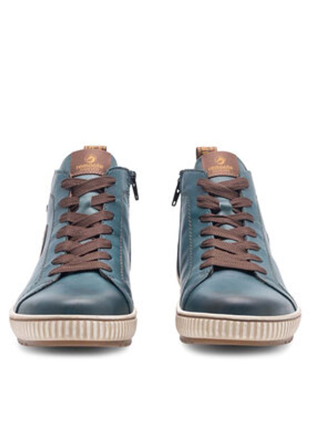 Remonte Sneakersy D0771-12 Niebieski. Kolor: niebieski. Materiał: skóra