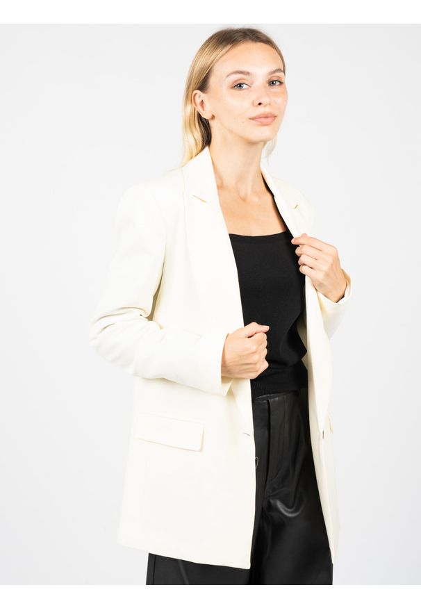 Silvian Heach Marynarka "Kaluk" | PGA22189GC | Kaluk | Kobieta | Biały. Okazja: na co dzień. Kolor: biały. Materiał: wiskoza, elastan, poliester. Styl: casual