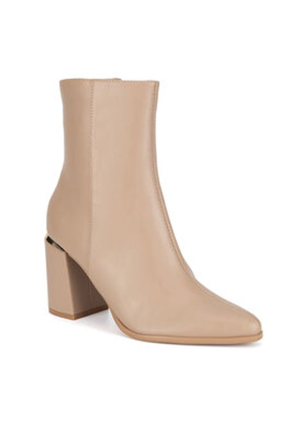 Nine West Botki WFA3000-1 Beżowy. Kolor: beżowy. Materiał: materiał