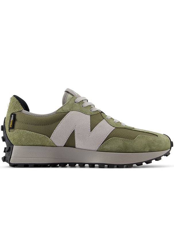 Buty unisex New Balance U327OB – zielone. Okazja: na co dzień. Kolor: zielony. Materiał: guma, materiał, skóra, tkanina. Szerokość cholewki: normalna