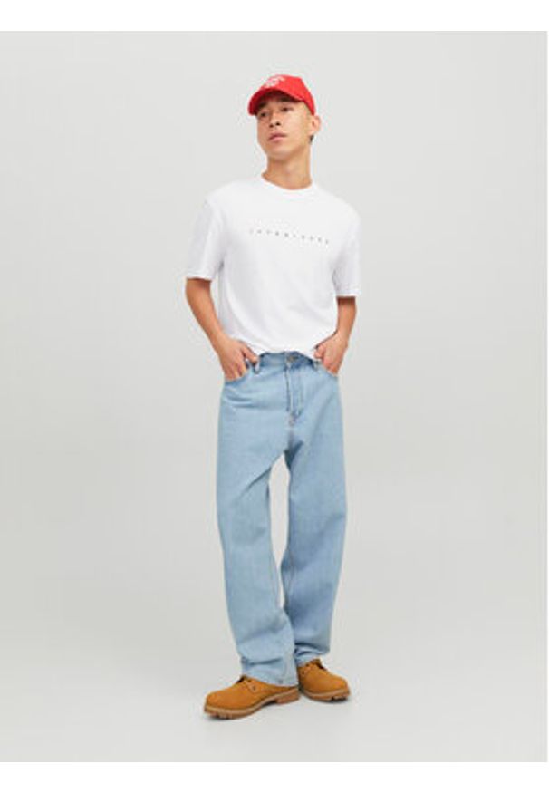 Jack & Jones T-Shirt Star 12234746 Biały Relaxed Fit. Kolor: biały. Materiał: bawełna