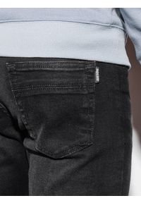 Ombre Clothing - Spodnie męskie jeansowe P942 - czarne - L. Kolor: czarny. Materiał: jeans. Styl: klasyczny #5