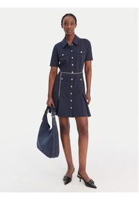 MICHAEL Michael Kors Sukienka koszulowa MR683BX667 Granatowy Regular Fit. Kolor: niebieski. Materiał: syntetyk. Typ sukienki: koszulowe #4