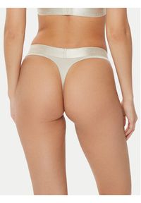 Calvin Klein Underwear Stringi 000QF7997E Beżowy. Kolor: beżowy. Materiał: bawełna #4