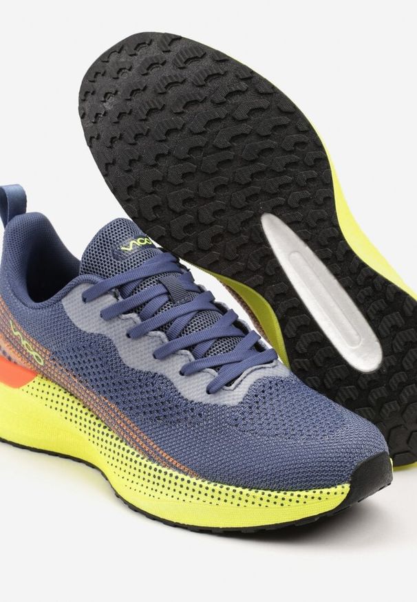 Born2be - Granatowe Buty Sportowe Sneakersy Ozdobione Kropkami i Napisem Felionea. Okazja: na co dzień. Kolor: niebieski. Materiał: jeans. Wzór: aplikacja, napisy, kropki