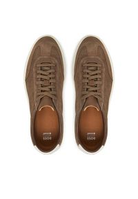 BOSS Sneakersy Kieran 50548715 Brązowy. Kolor: brązowy. Materiał: skóra