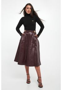 Elisabetta Franchi - Spódnica midi z ekoskóry ELISABETTA FRANCHI #1