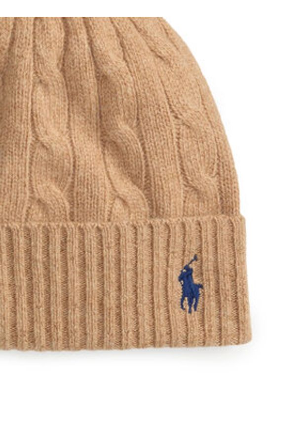Polo Ralph Lauren Czapka 455981442004 Brązowy. Kolor: brązowy. Materiał: wełna