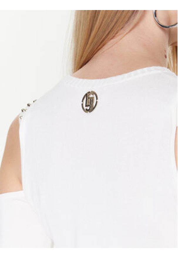 Liu Jo Sport Bluzka TA3056 MS49I Biały Slim Fit. Kolor: biały. Materiał: wiskoza. Styl: sportowy