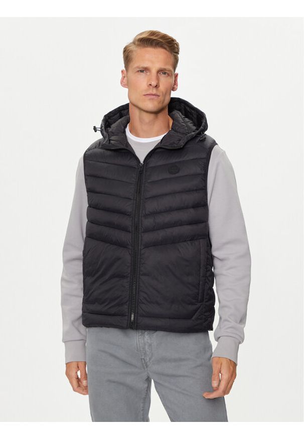 Jack & Jones - Jack&Jones Kamizelka Sprint 12258452 Czarny Regular Fit. Kolor: czarny. Materiał: syntetyk