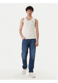 Lacoste Tank top TH0030 Biały Slim Fit. Kolor: biały. Materiał: bawełna #5