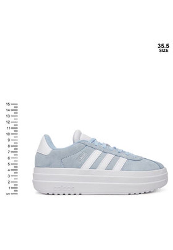 Adidas - adidas Sneakersy VL Court Bold JI1018 Niebieski. Kolor: niebieski. Materiał: zamsz, skóra