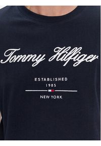 TOMMY HILFIGER - Tommy Hilfiger T-Shirt Script Logo Tee MW0MW33691 Granatowy Regular Fit. Kolor: niebieski. Materiał: bawełna #5