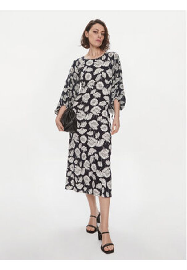 Weekend Max Mara Sukienka codzienna Yellow 2415621071 Granatowy Regular Fit. Okazja: na co dzień. Kolor: niebieski. Materiał: wiskoza. Typ sukienki: proste. Styl: casual