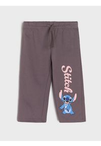 Sinsay - Spodnie dresowe Stitch - szary. Kolor: szary. Materiał: dresówka