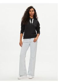 Tommy Jeans Bluza Logo Drawcord DW0DW17794 Czarny Boxy Fit. Kolor: czarny. Materiał: bawełna