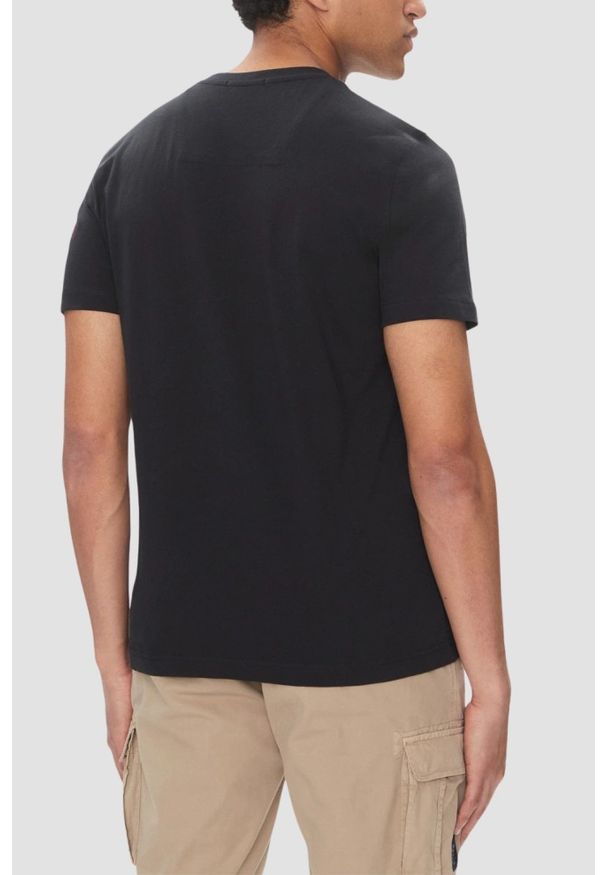 Aeronautica Militare - AERONAUTICA MILITARE Granatowy bawełniany męski t-shirt, Rozmiar XXL. Okazja: na co dzień. Kolor: niebieski. Materiał: bawełna. Styl: elegancki, klasyczny, casual