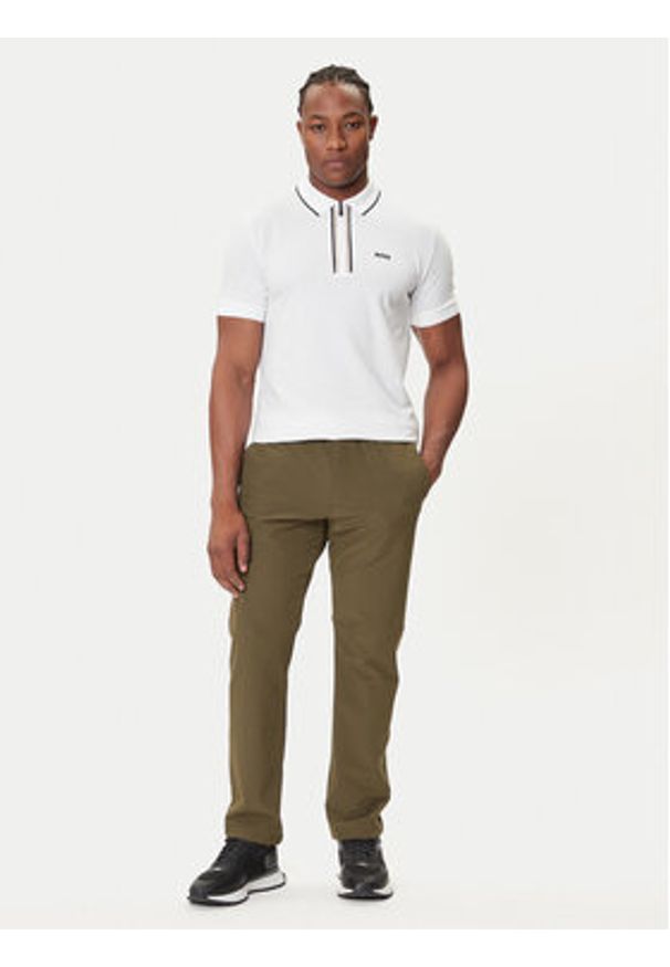 BOSS Polo Philix 50544450 Biały Slim Fit. Typ kołnierza: polo. Kolor: biały. Materiał: bawełna