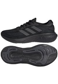 Adidas - Buty do biegania adidas SuperNova M GW9087 czarne. Kolor: czarny. Materiał: tkanina, syntetyk. Szerokość cholewki: normalna