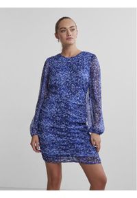 Pieces Sukienka koktajlowa Navi 17127836 Granatowy Slim Fit. Kolor: niebieski. Materiał: syntetyk. Styl: wizytowy